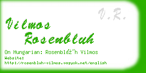 vilmos rosenbluh business card